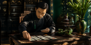 Khi tất cả các vòng cược kết thúc, người chơi sẽ tiến hành so bài để xác định người thắng